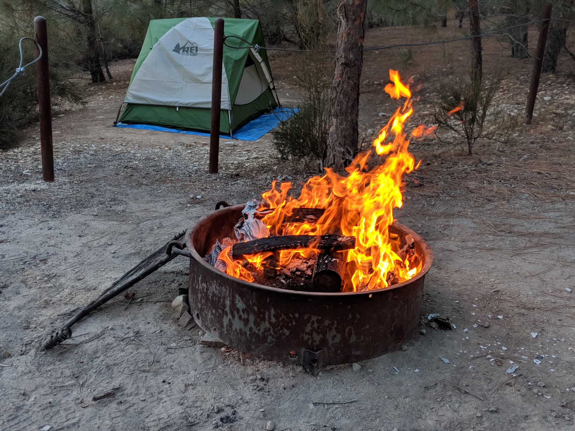 A campfire.