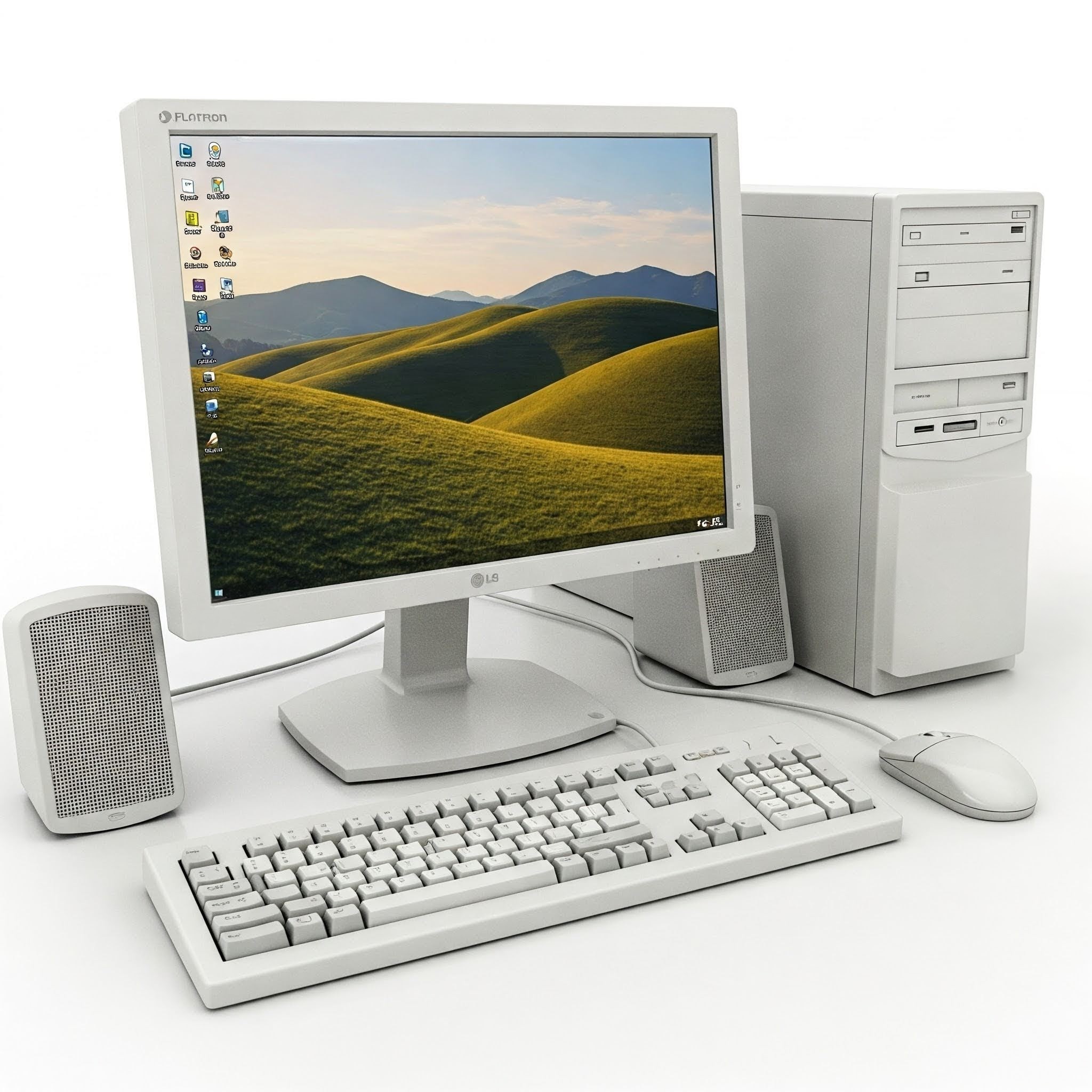 AI-generated image of what my computer looked like in 2000s.